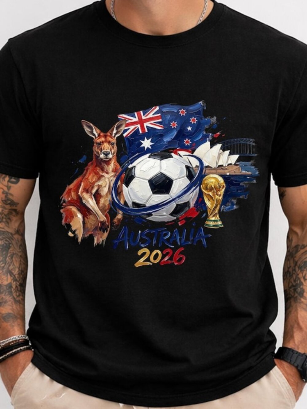 Australia Kangaroo Graphic T-Shirt, Sydney Inspired, Unisex Tee